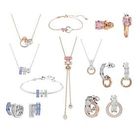 Swarovski Pink Crystal Bracelet, Earrings, and Jewelry Collection-6749  
